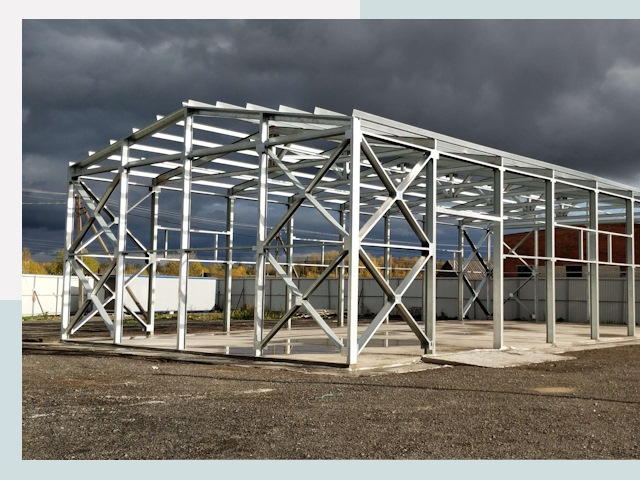 Двускатные ангары в Щербинка от 611 руб. за квадрат