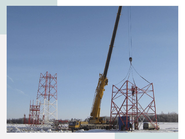 Монтаж вышек связи в щербинке