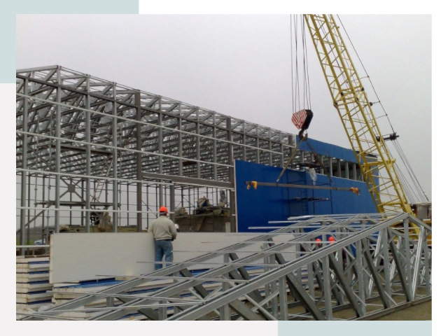 Монтаж ангаров в щербинке